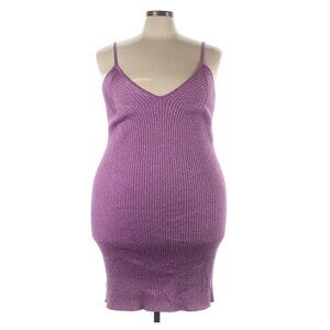Sparkle Metallic Ribbed Dress Fashion Nova Purple Pink Glitter Glam